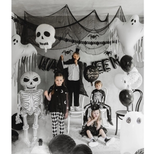 Balónek fóliový Lebka bílá 36x41 cm