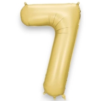 Balónek fóliový číslo 7 zlatá 86 cm