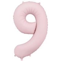 Balónek fóliový číslo 9 světle růžová 86 cm