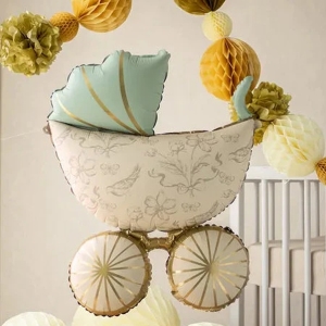 Balónek fóliový dětský kočárek 67x96 cm