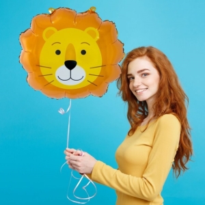 Balónek fóliový Hlava lva 43 x 38 cm