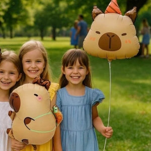 Balónek fóliový Hlava Kapybary 48x38 cm