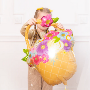 Balónek fóliový Koš s květinami 53x69 cm