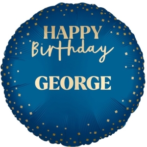 Balónek fóliový modrý HB perosnalizovaný 46 cm