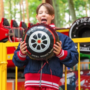 Balónek fóliový závodní pneumatika černá 45x50cm