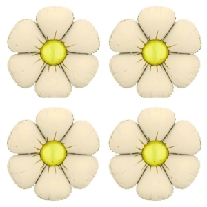 Fóliové balónky Sedmikrásky krémové 4 ks 65 cm