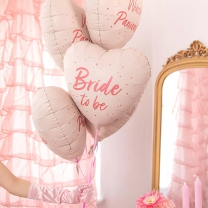Balónek fóliový Bride to be srdíčko růžové 45 cm