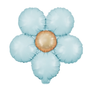 Balónek fóliový modrý matný květ 45 cm 3 ks