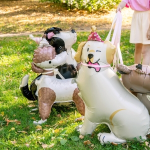 Balónek fóliový stojací Pudl s kloboukem 58x84cm