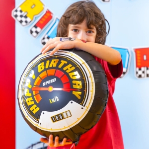 Balónek fóliový HB závodní auto 45 cm