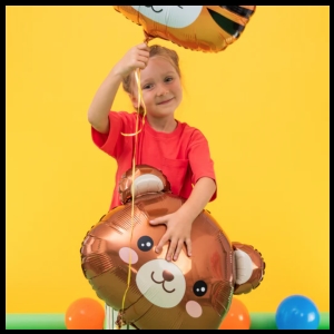 Balónek fóliový hlava Medvídka 57x60 cm