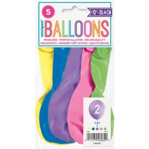 Balónky latexové č. 2 s hvězdičkami 30 cm 5 ks