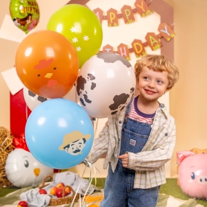 Balónky latexové Farmářský motivy 30 cm 6 ks