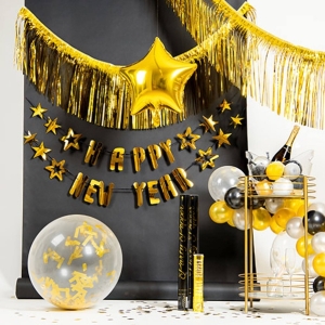 Banner Happy New Year zlat 150x14 cm