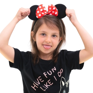 Čelenka Myška s červenou mašlí