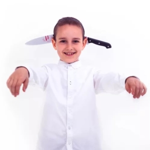 Čelenka na Halloweenský nůž 35x19cm