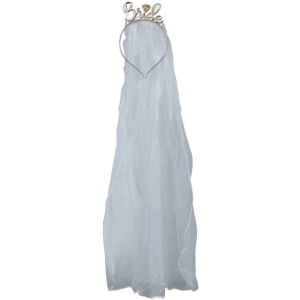 Čelenka zlatá Bride se závojem