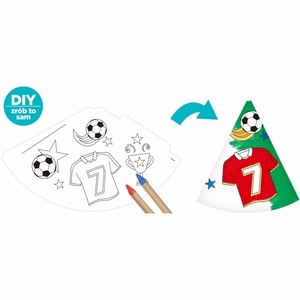 Čepičky k dotvoření fotbal DIY 6ks