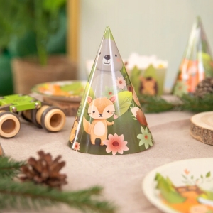Čepičky papírové Lesní zvířátka 6 ks