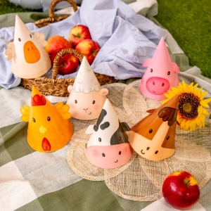 Čepičky papírové Farma 6 ks