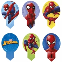 Dekorace na cupcakes z jedlho papru Spiderman 20 ks 6,5 x 4 cm