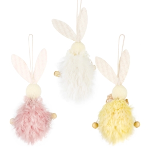 Dekorace Zajíček chlupatý 1 ks