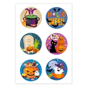 Dekorace z jedlho papru Halloween 5,8 cm 12 ks