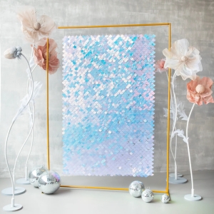 Dekorační čtvercový panel se šupinami iridescent 30x30 cm 1 ks