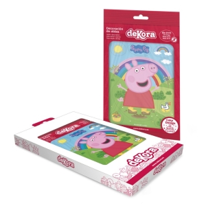 Dekorace na dort z jedlho papru Peppa Pig 15x21 cm