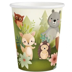 Kelímky papírové Lesní zvířátka 220 ml 6 ks