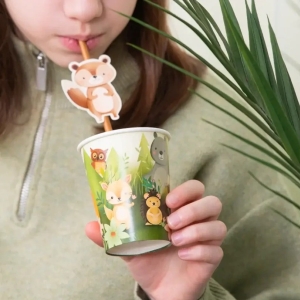 Kelímky papírové Lesní zvířátka 220 ml 6 ks