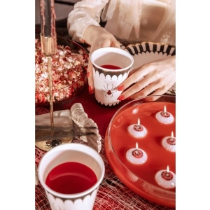 Kelímky papírové Pavouci černo-béžové 400 ml 6 ks