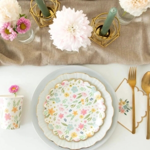 Kelímky papírové Divoké květiny 270 ml 6 ks