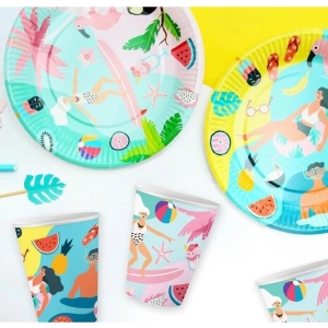 Kelímky papírové Summer Beach 250ml 6ks