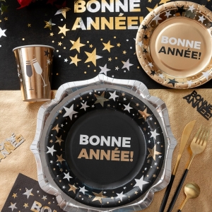 Kelímky papírové zlaté se skleničkami 270ml 10ks