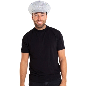 Policejní čepice stříbrná Deluxe