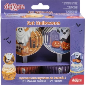 Koky na cupcakes se zpichy Halloween 48 ks