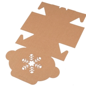 Krabička papírová s průhledem Vločka