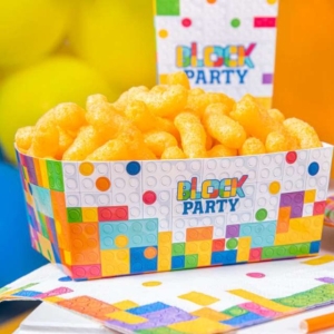 Krabičky na chipsy Block party 15 x 6 cm 3 ks