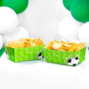Krabičky na chipsy Fotbal 15 x 6 cm 3 ks