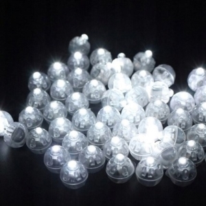 LED diody do balónků bílé 10 ks
