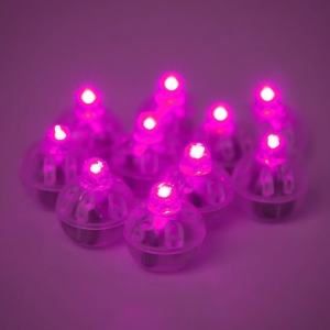 LED diody do balónků růžové 10 ks