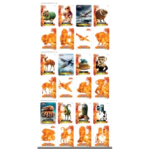 Laminované sběratelské kartičky BrainRot