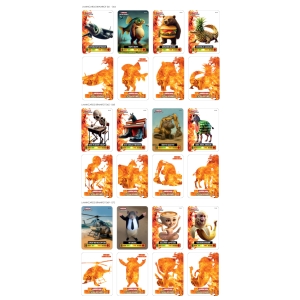 Laminované sběratelské kartičky BrainRot