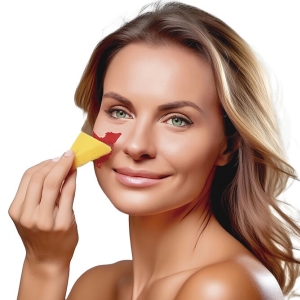 Make-up červený s houbičkou 9g