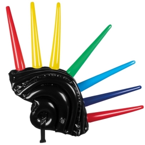 Nafukovací čepice s barevnými hroty 52 cm