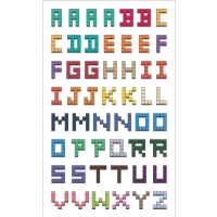 Nlepky Mini Barevn abeceda 7,5 x 12,3cm