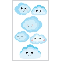 Nlepky Mini oblaky 7,5 x 12,3cm