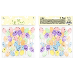 Polystyrenová vajíčka na tyčce barevná 36 ks