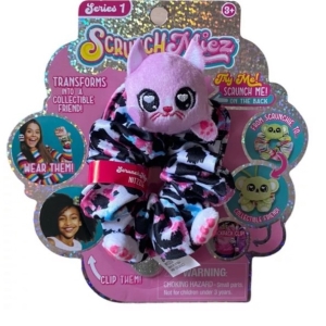 Plyšová třpytivá gumička a zvířátko 2v1 ScrunchMiez